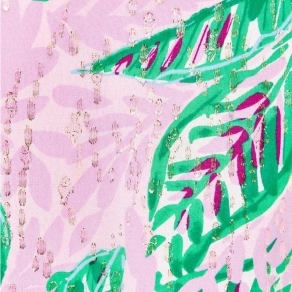Lilly Pulitzer Aaron Silk Top Magnolia Lilac Leidees Night Size XS NEW - Picture 4 of 14